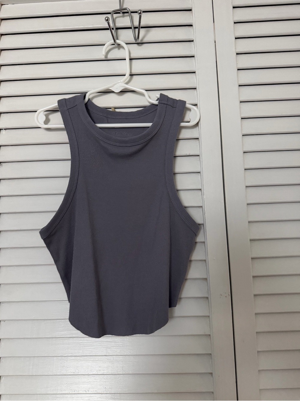 Wild fable Women's Ribbed Sleeveless Tank Top - Charcoal Gray